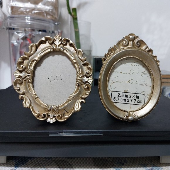 Mini Frames Set Silver & Gold Tones SET of 4 - Picture 2 of 4